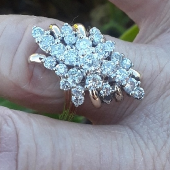 SOLD    14k genuine Gold &  genuine DIARING - Picture 2 of 5